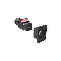 Amphenol NDHN6D4 Rectangular MIL Spec Connectors Rectangular Push Pull ix IP67  Plug, NDH, Bulkhead, Plug Kit, A Key, 24 AWG IDC, 50u" Gold
