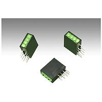 BIVAR H485CGDL-RP LED Circuit Board Indicators LED Assembly, Right Angle, 1.8 mm LED, Quad-Level, 1 Station, Green, 565 nm