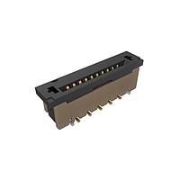 Amphenol FCI SFW10S-2STMAE1LF Board Mount 1.00mm Flex Connector, SFW Straight series, 10 Position, Top Entry Surface Mount, ZIF, Gold plating with Mount Plate