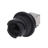 Amphenol LTW ROP-5SDFFH-TCU7001 Modular RJ, ODVA, Plastic, 1.5A, Cat 5e, Circular, 3 Points Lock, Jack 180  (Horizontal), Receptacle, IP67 Unmated
