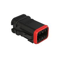 Amphenol SINE Systems AT06-08SB-OMBLK Connectors 8 Pin Overmold Plug Socket, BLACK