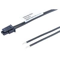 Molex 226429-1024 Off-the-Shelf Micro-Fit 3.0 Female-to-Pigtail OTS Cable ASSY 1 Row 600mm Tin 2 CKT BLK
